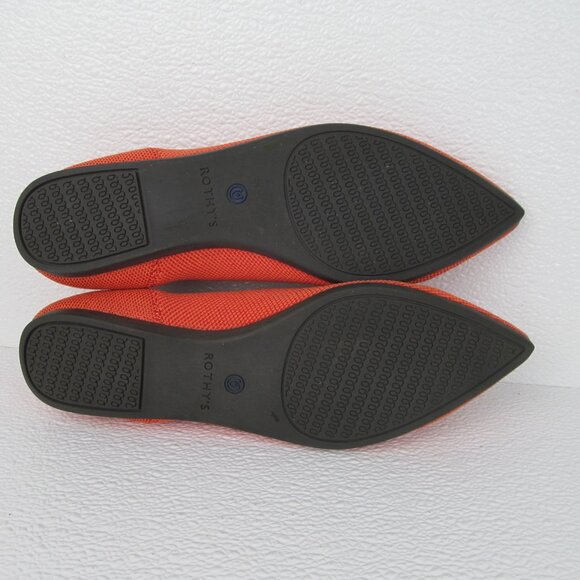 Rothy’s The Point Flats Orange Persimmon Pointed Toe 6.5 M - Picture 10 of 10